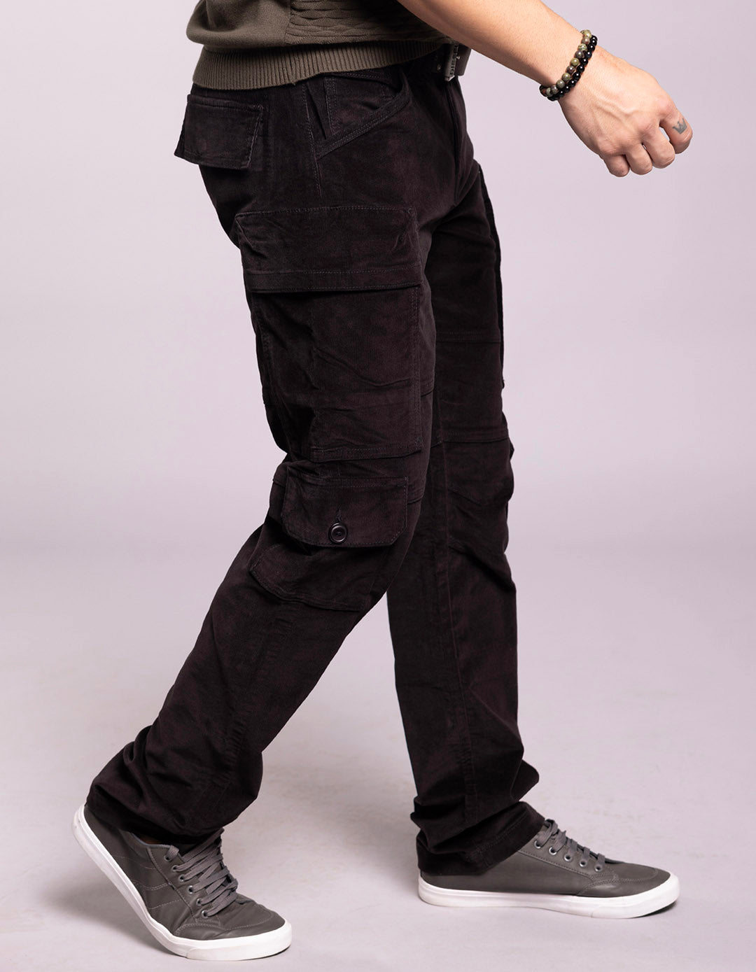 Black Regular Fit Cargo Pant